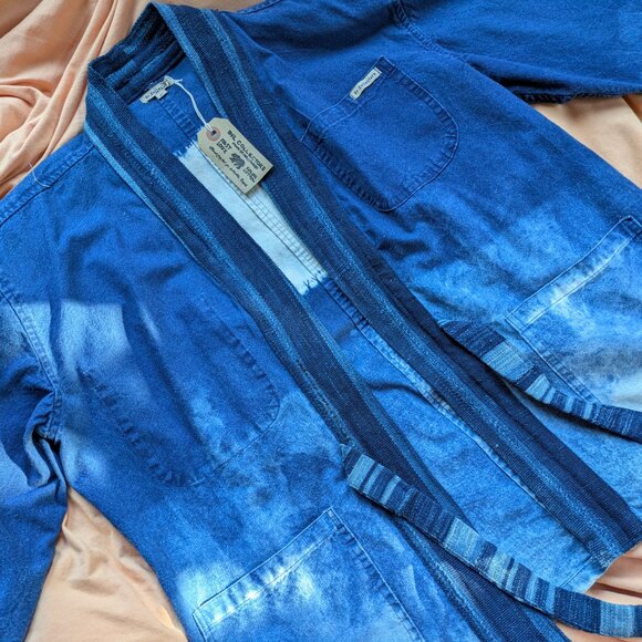 dr. collectors corsican fisherman jacket rising sun in size L ☄️🌀💙💠🐟🌕 - Picture 2 of 7